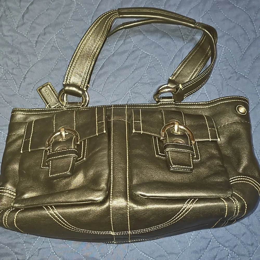 Coach Vintage Soho Black and Silver Shoulder Bag Amazing Condition With COA - Picture 1 of 8